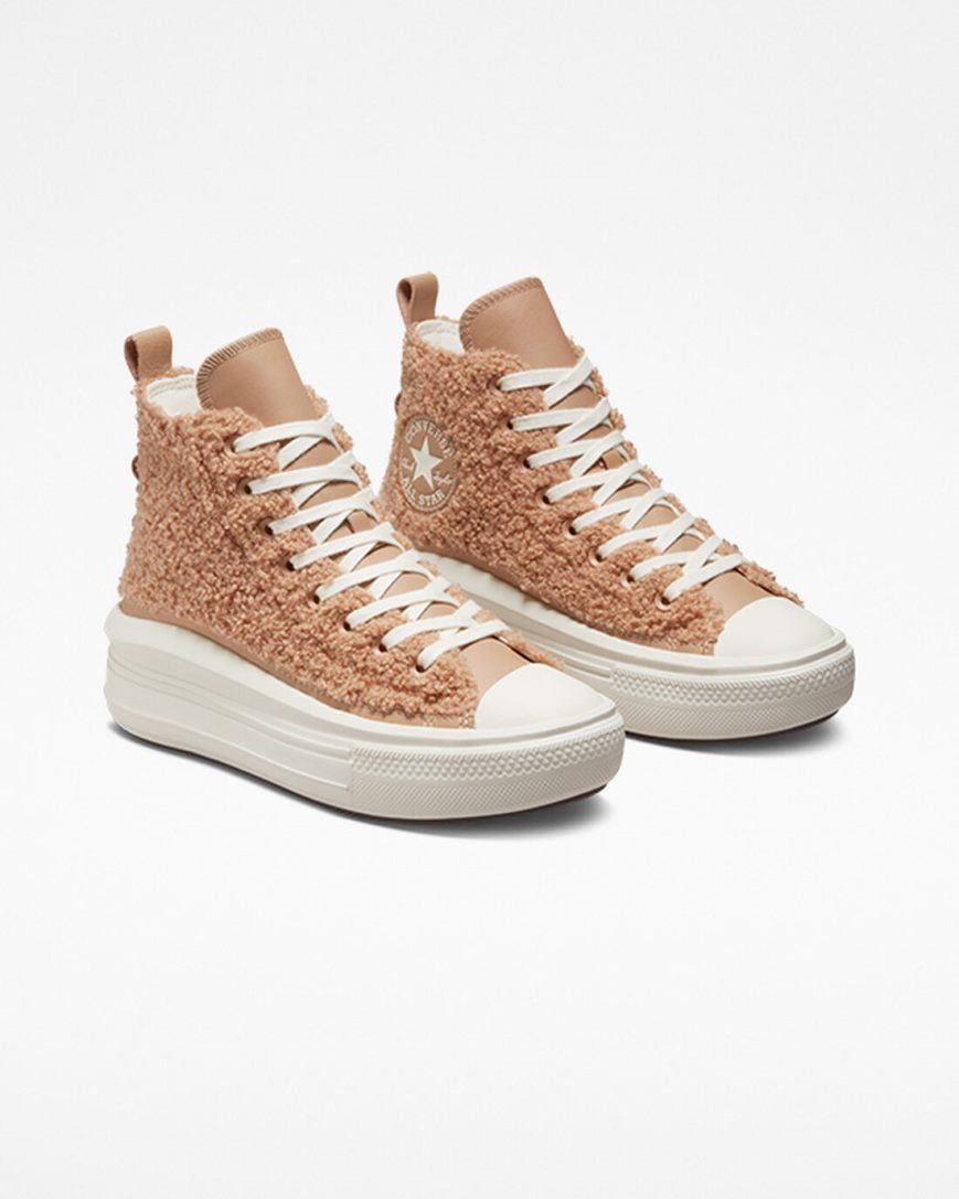 Topanky Na Platforme Converse Chuck Taylor All Star Move Sherpa Vysoke Damske Hnede | SK BCHMR7